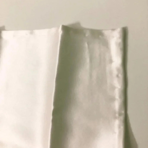 DIon White Silk Pocket Square Made  in Canada - Picture 4 of 14